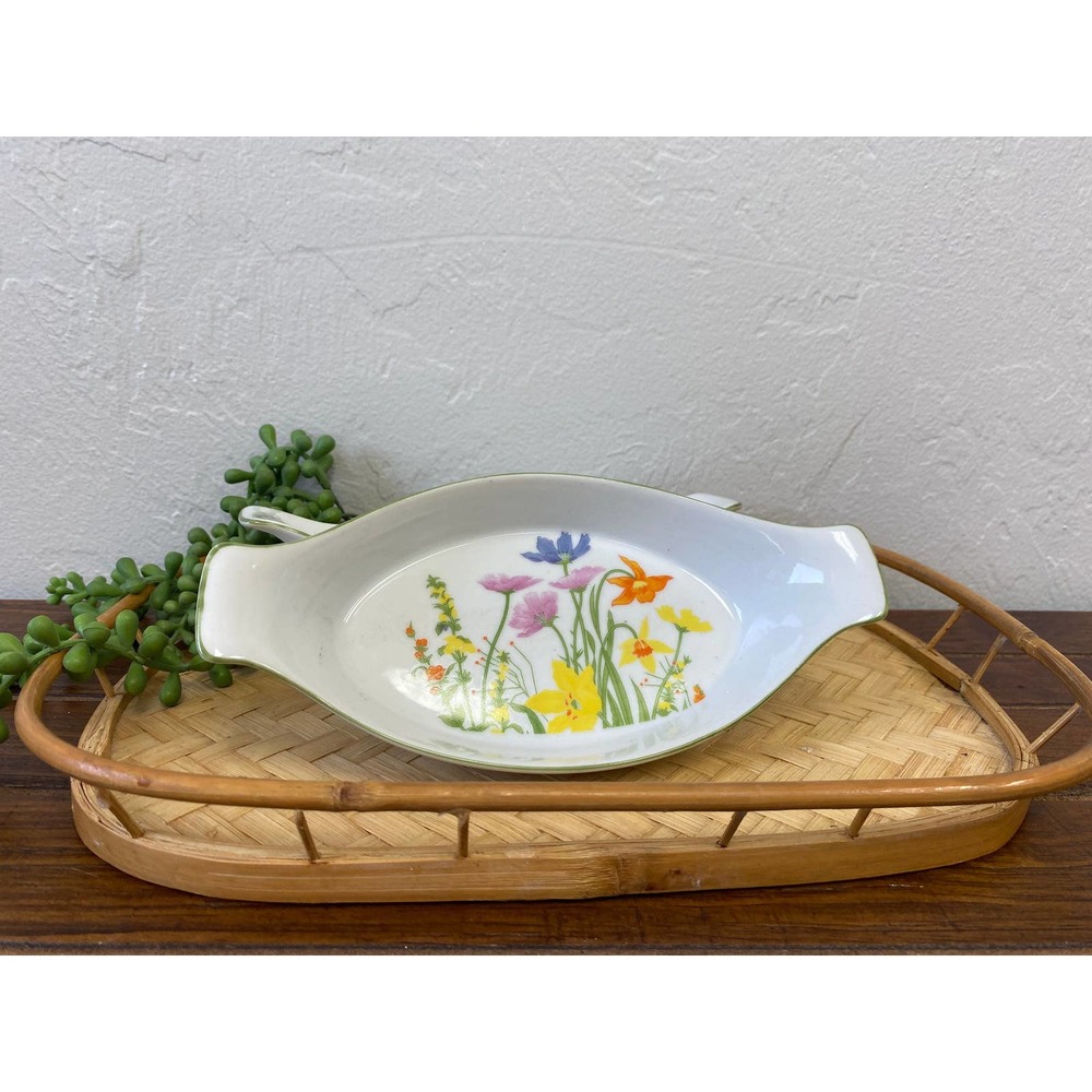VTG Day Lily by Mann 8” AuGratin Dishes - Set of 3